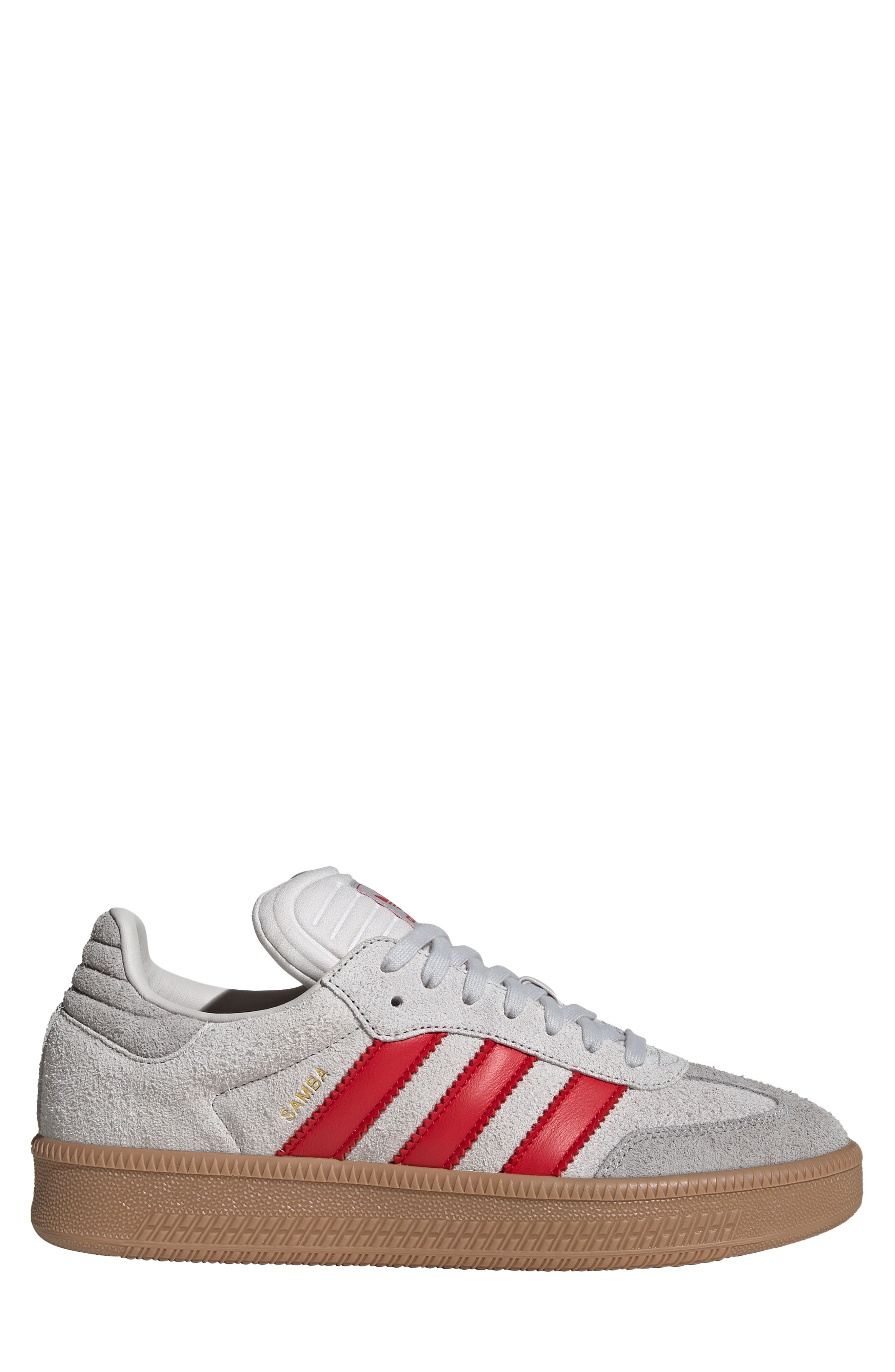 adidas Gender Inclusive Samba XLG Sneaker in Grey/Better Scarlet/Gum at Nordstrom - 3