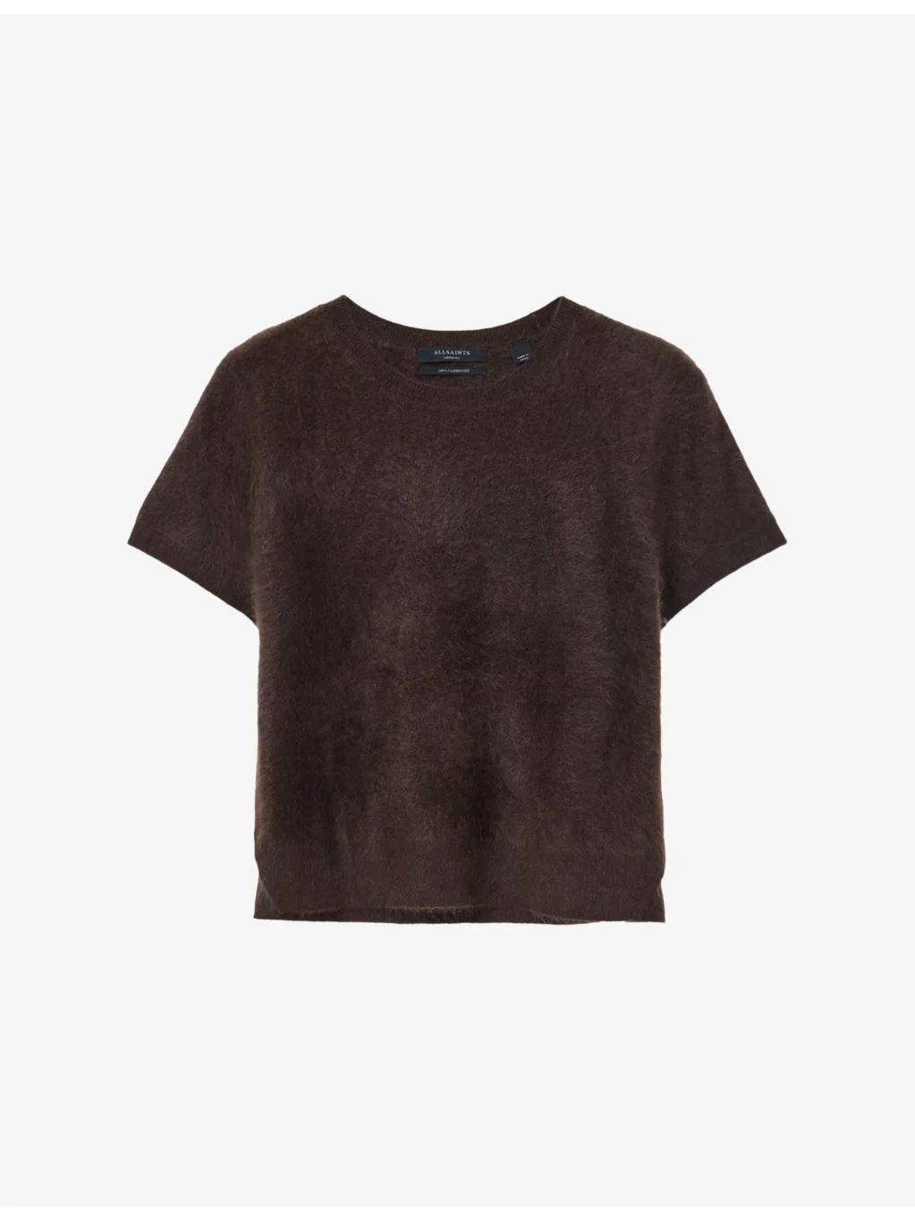 Rebel crew-neck short-sleeve brushed cashmere T-shirt - 1