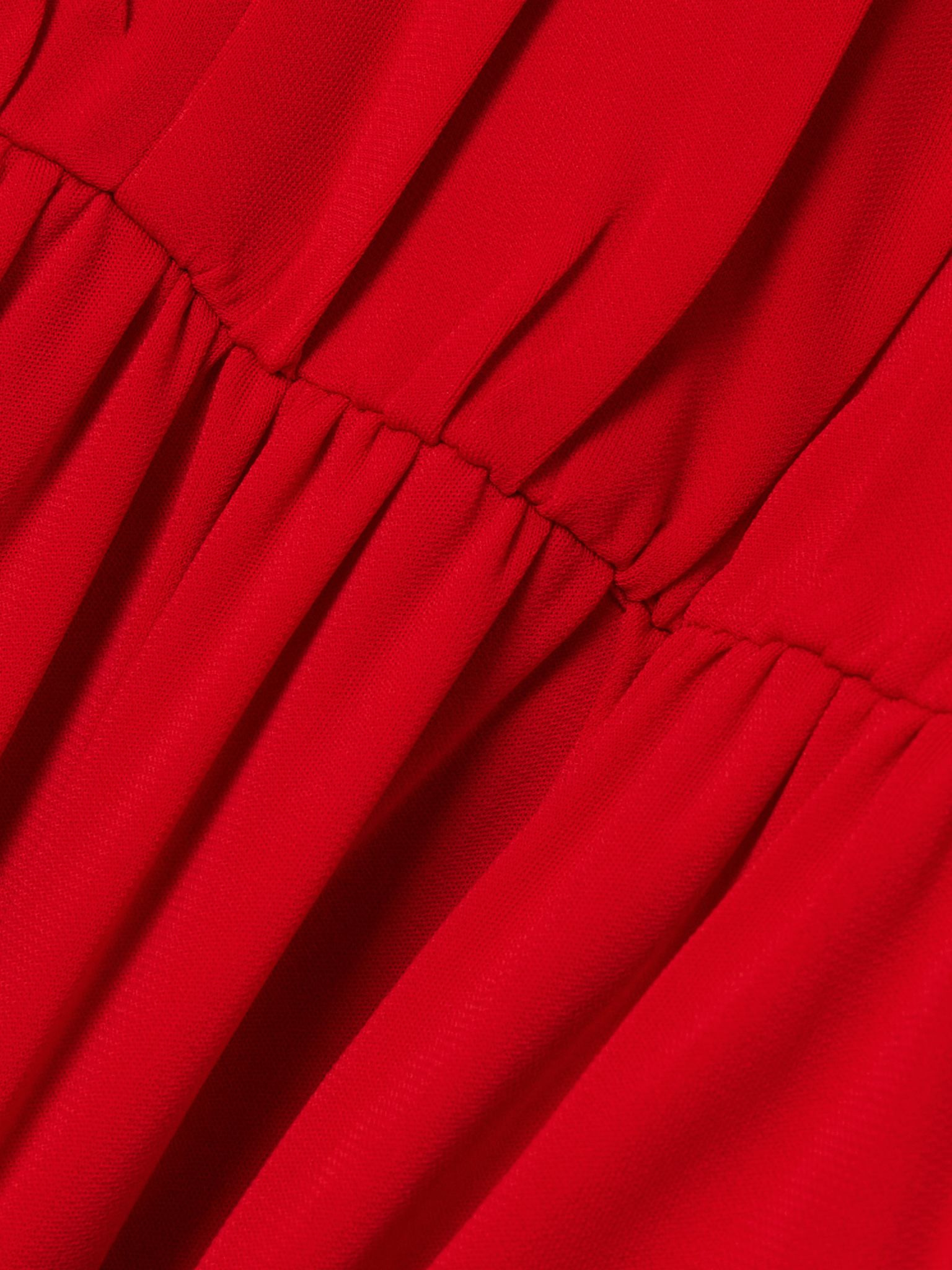 Crepe midi dress Red - 4