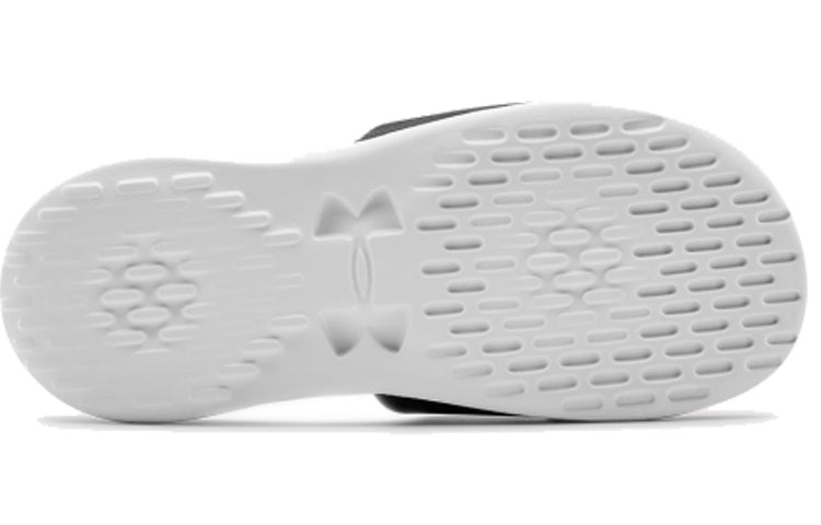 (WMNS) Under Armour Playmaker Fixed Strap Slippers Black/Orange 3000063-104 - 5