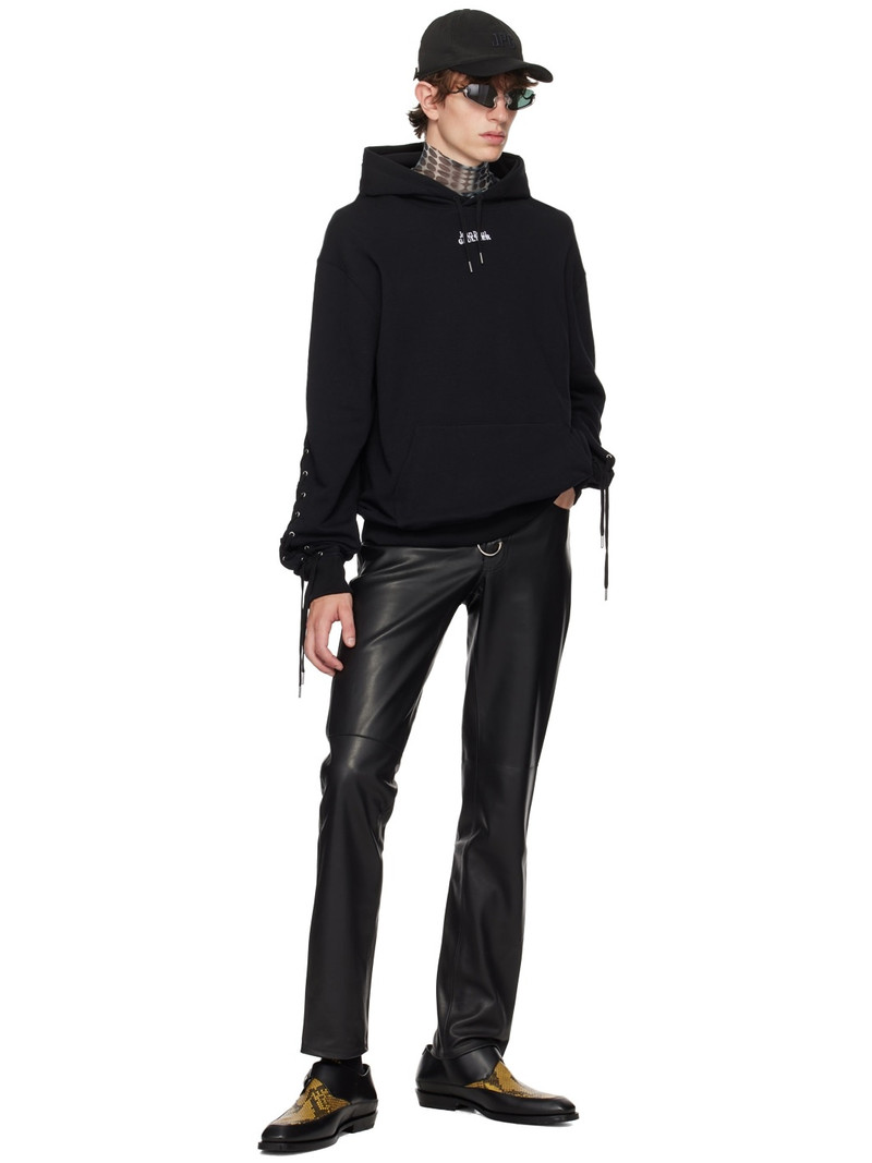 Jean Paul Gaultier Black Laced Hoodie outlook