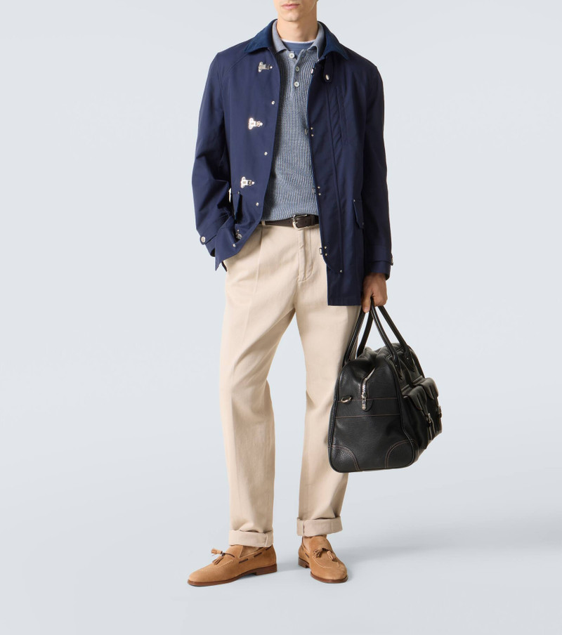 Brunello Cucinelli Linen and cotton polo shirt outlook