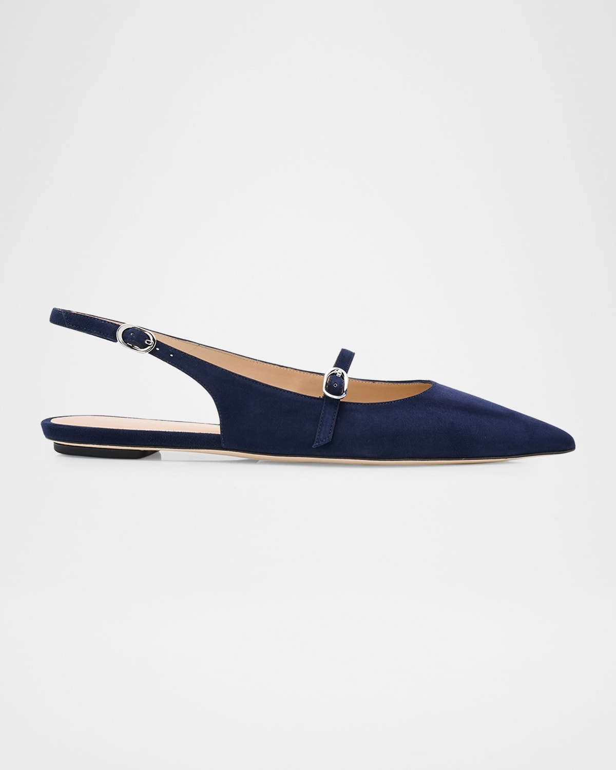 Emilia Suede Mary Jane Slingback Ballerina Flats - 1