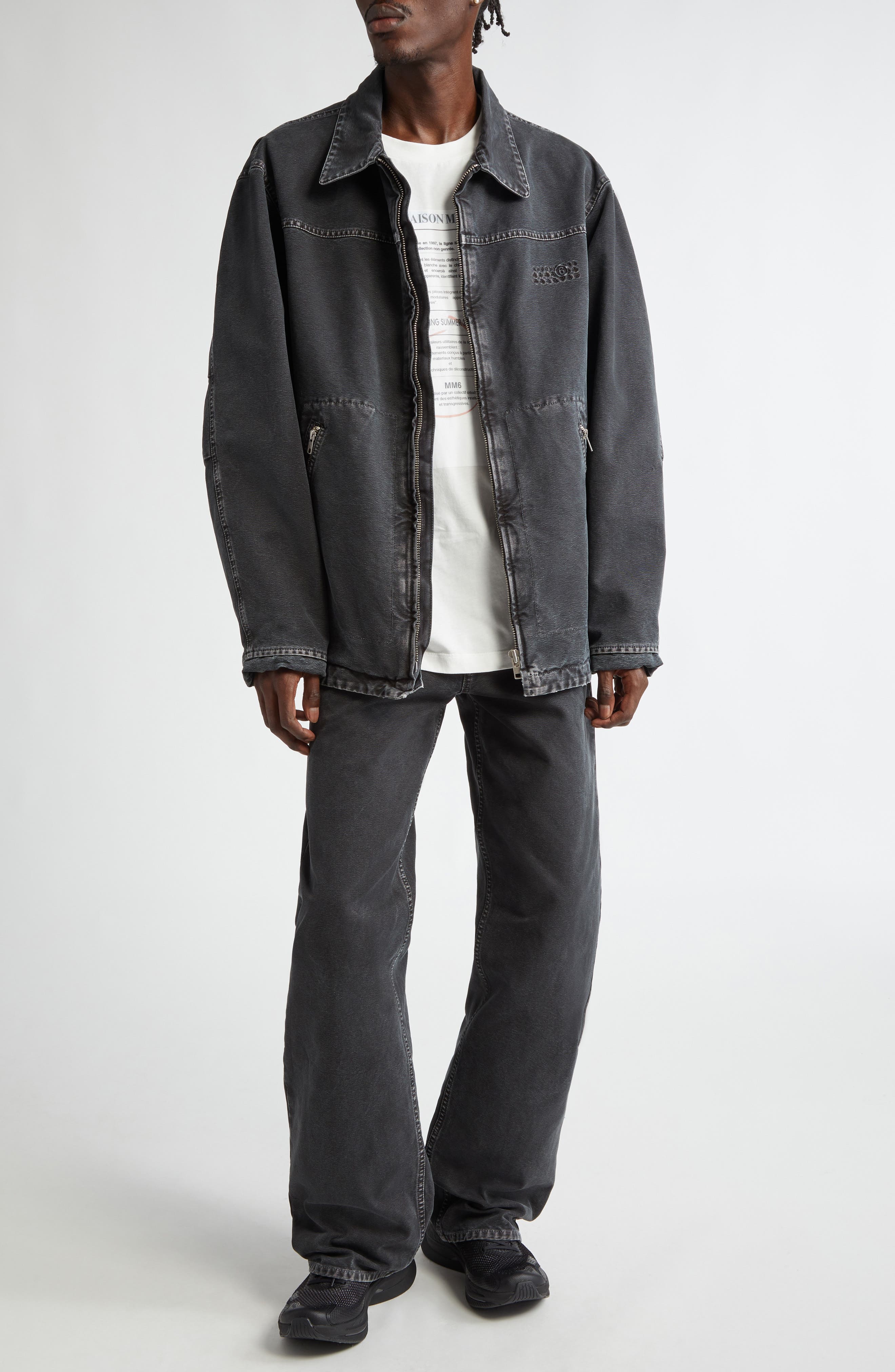 MM6 Maison Margiela 5-Pocket Straight Leg Jeans in Black at Nordstrom - 2