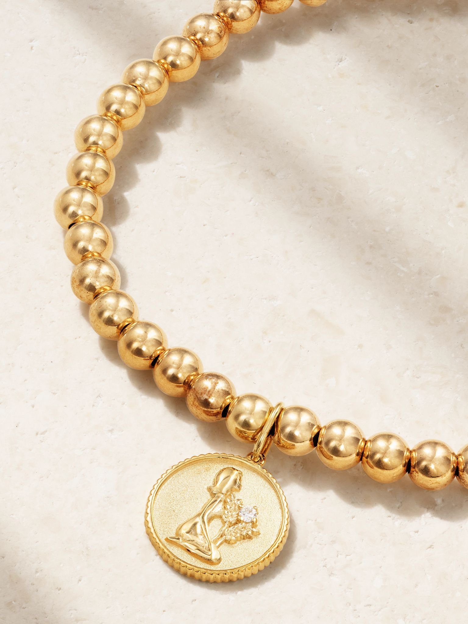 Virgo 14-karat gold diamond bracelet Gold - 4