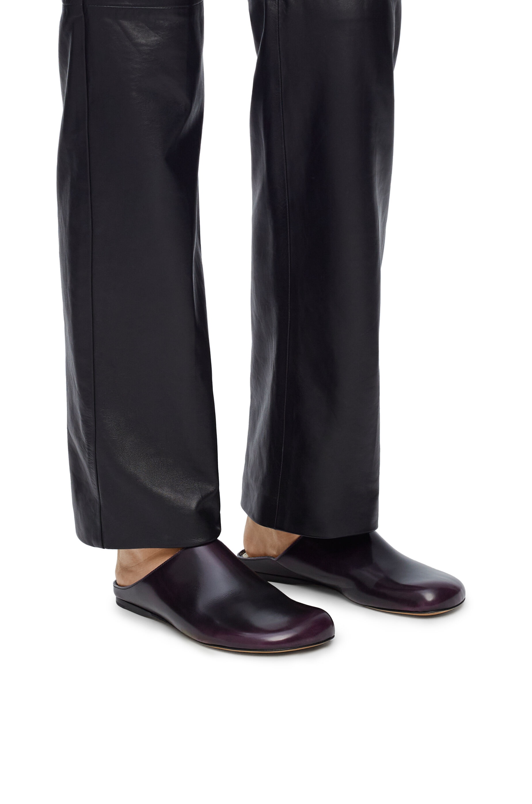 Flat mule in bi-colour brushed-off calfskin - 2
