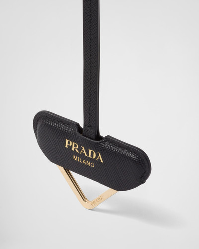 Prada Leather and metal keychain outlook