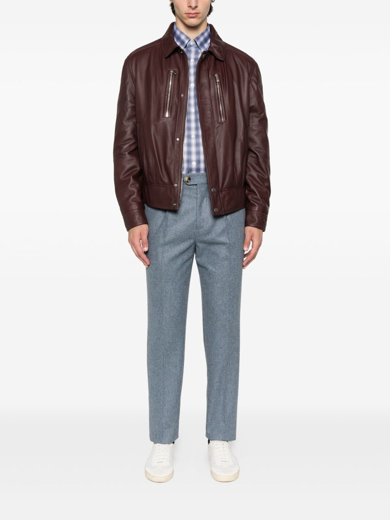 Brunello Cucinelli zip-fastening leather jacket outlook