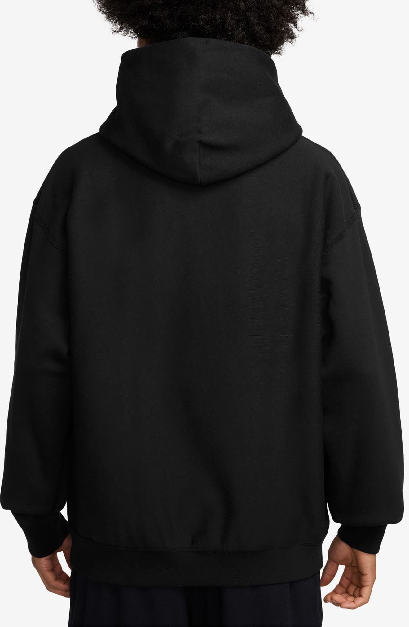 Nike Fleece Hoodie in 010 Black/black/white at Nordstrom - 2