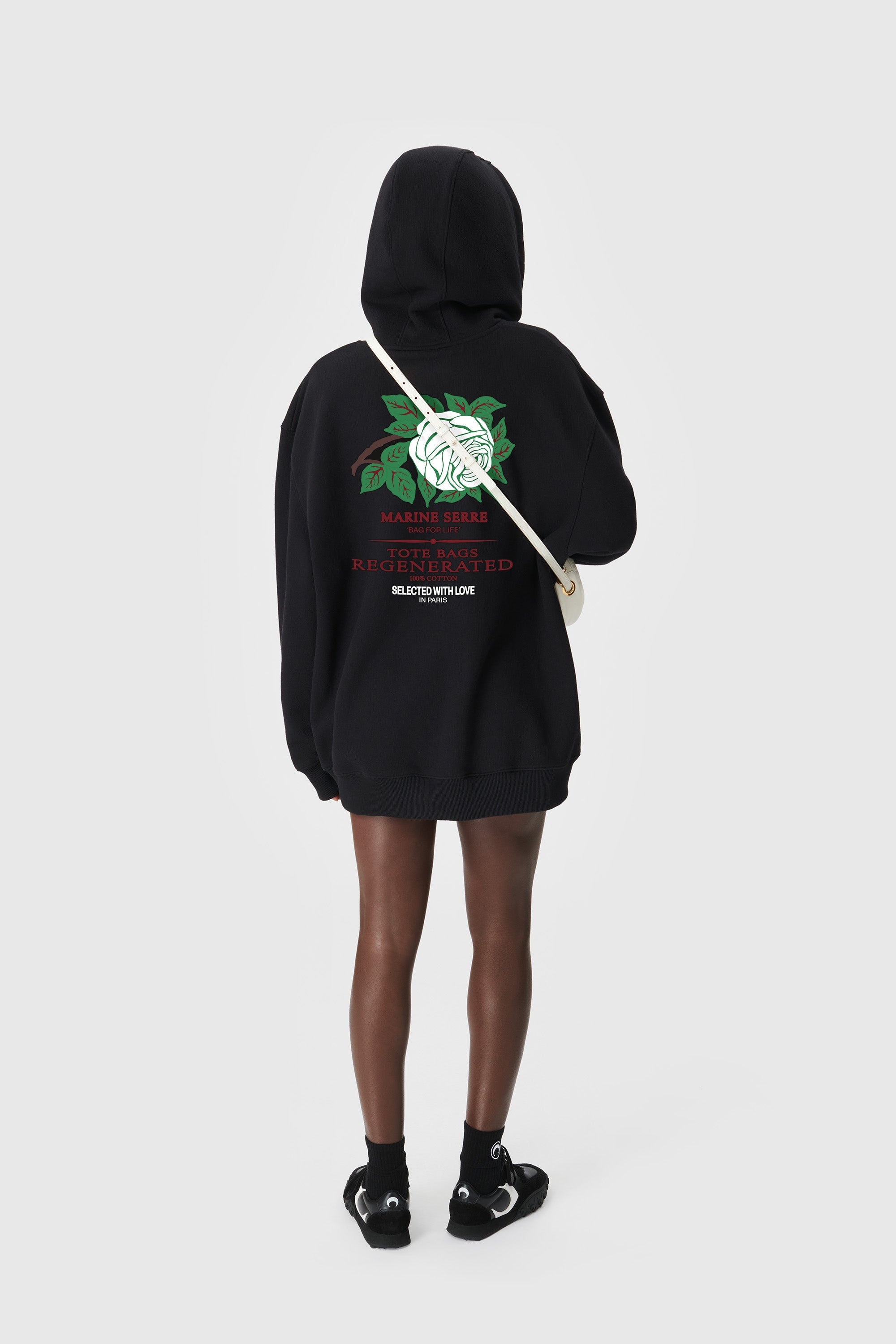 Rose Print Organic Fleece Hoodie - 6