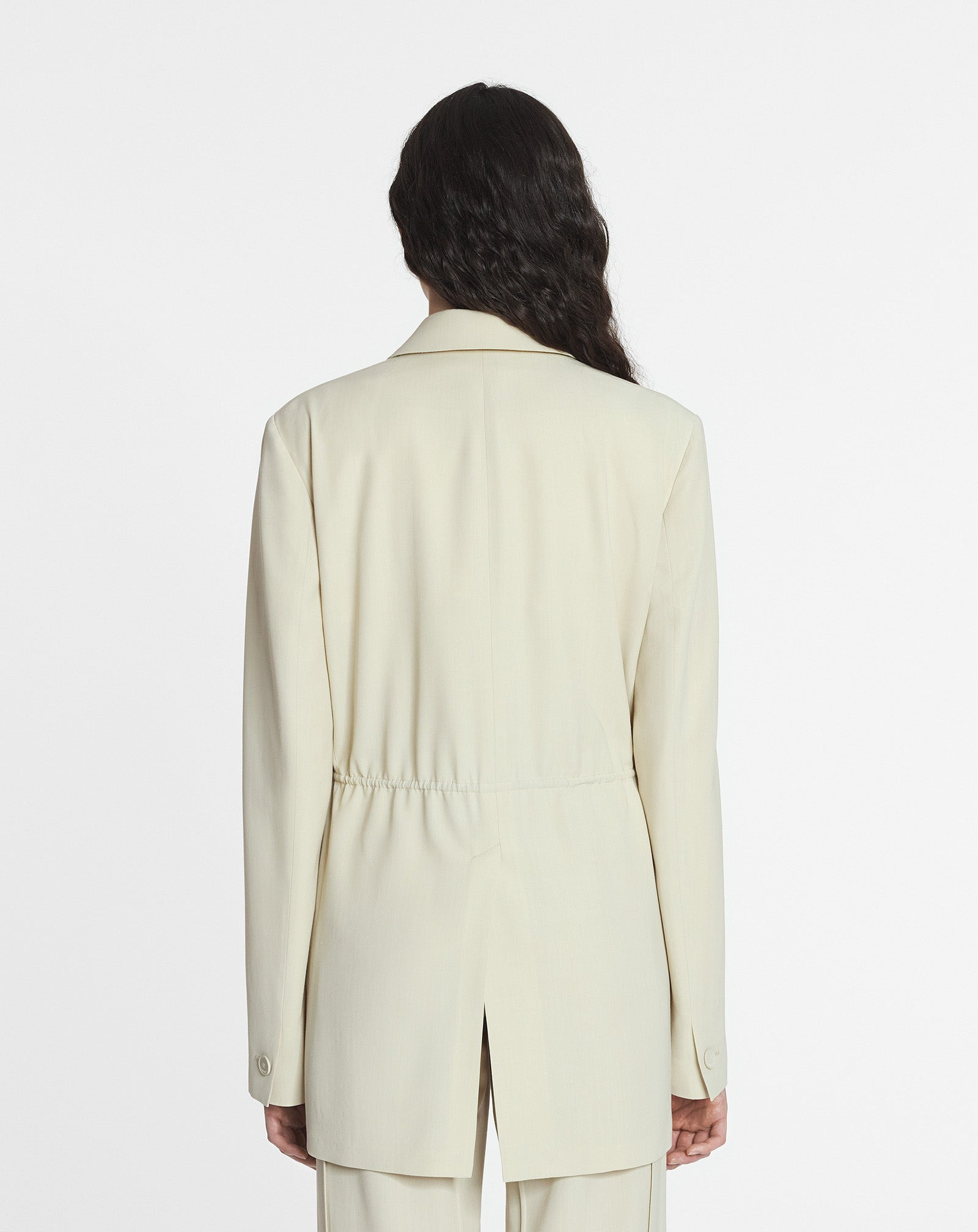 BELTED WOOL BLEND JACKET - 5