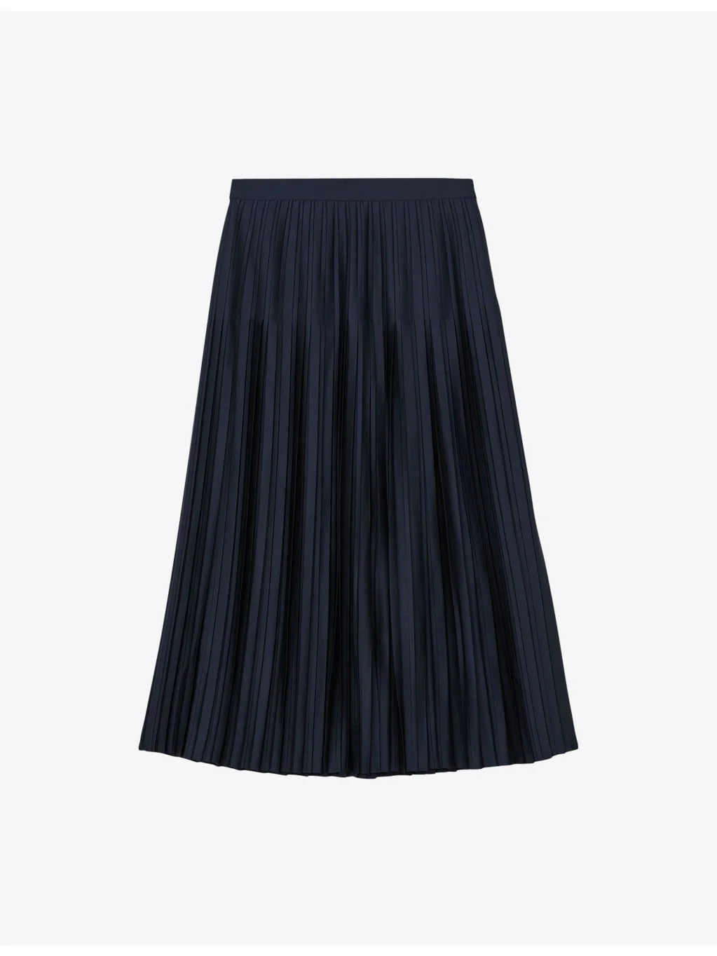 Savannah Pleated Satin Midi Skirt - 1