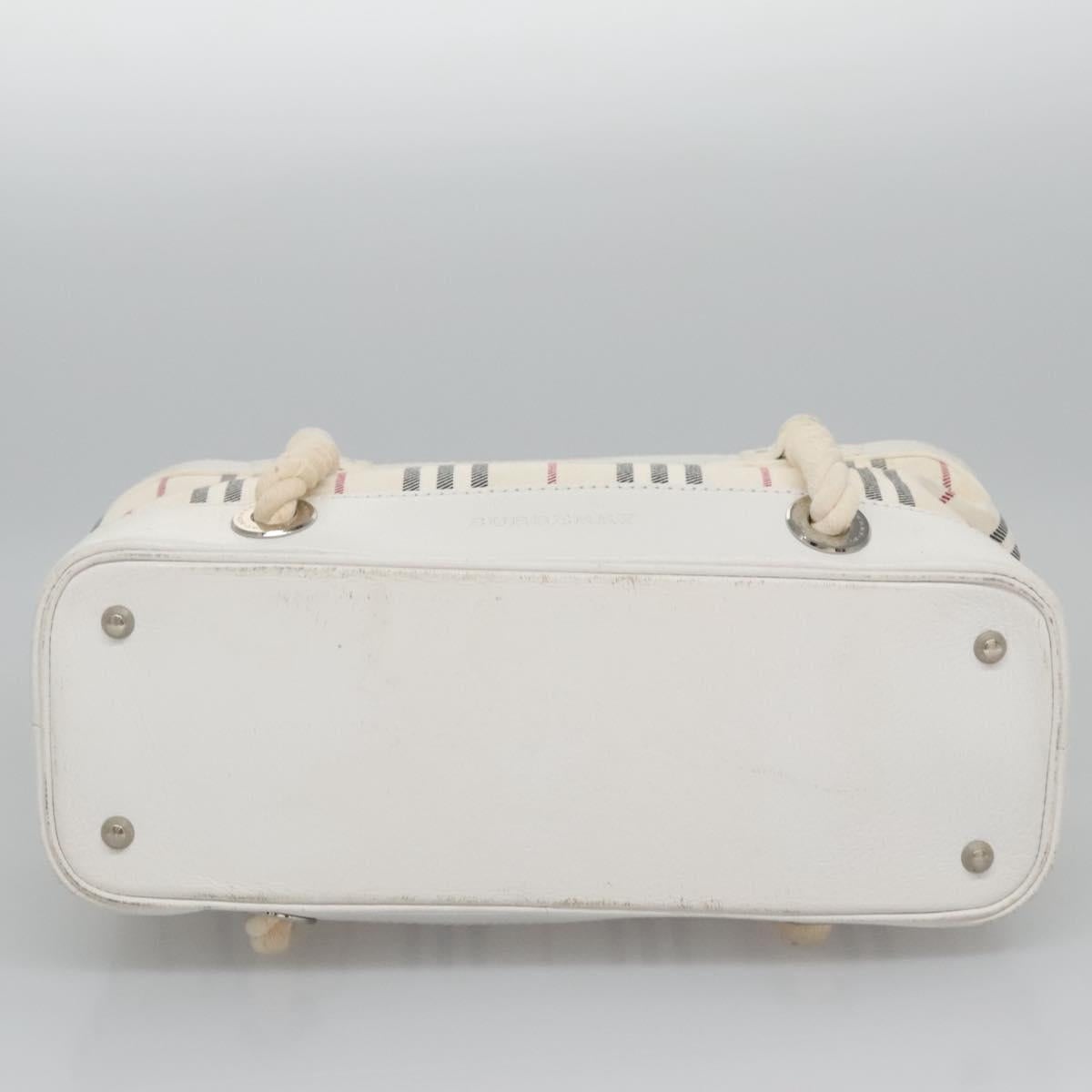 Burberry Hand Bag Canvas White - 6