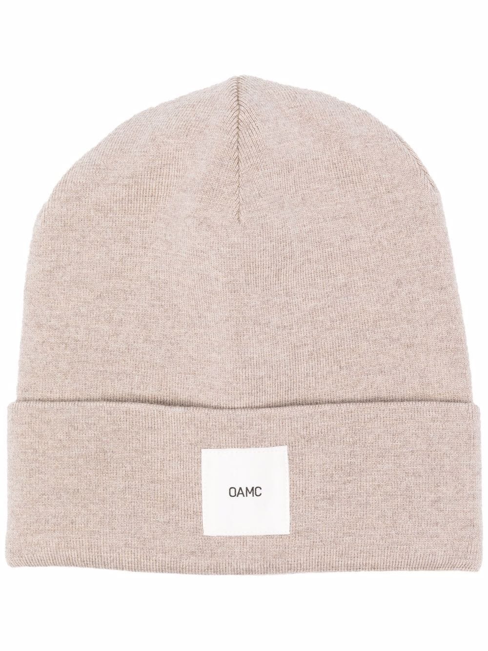 logo-patch wool beanie - 1