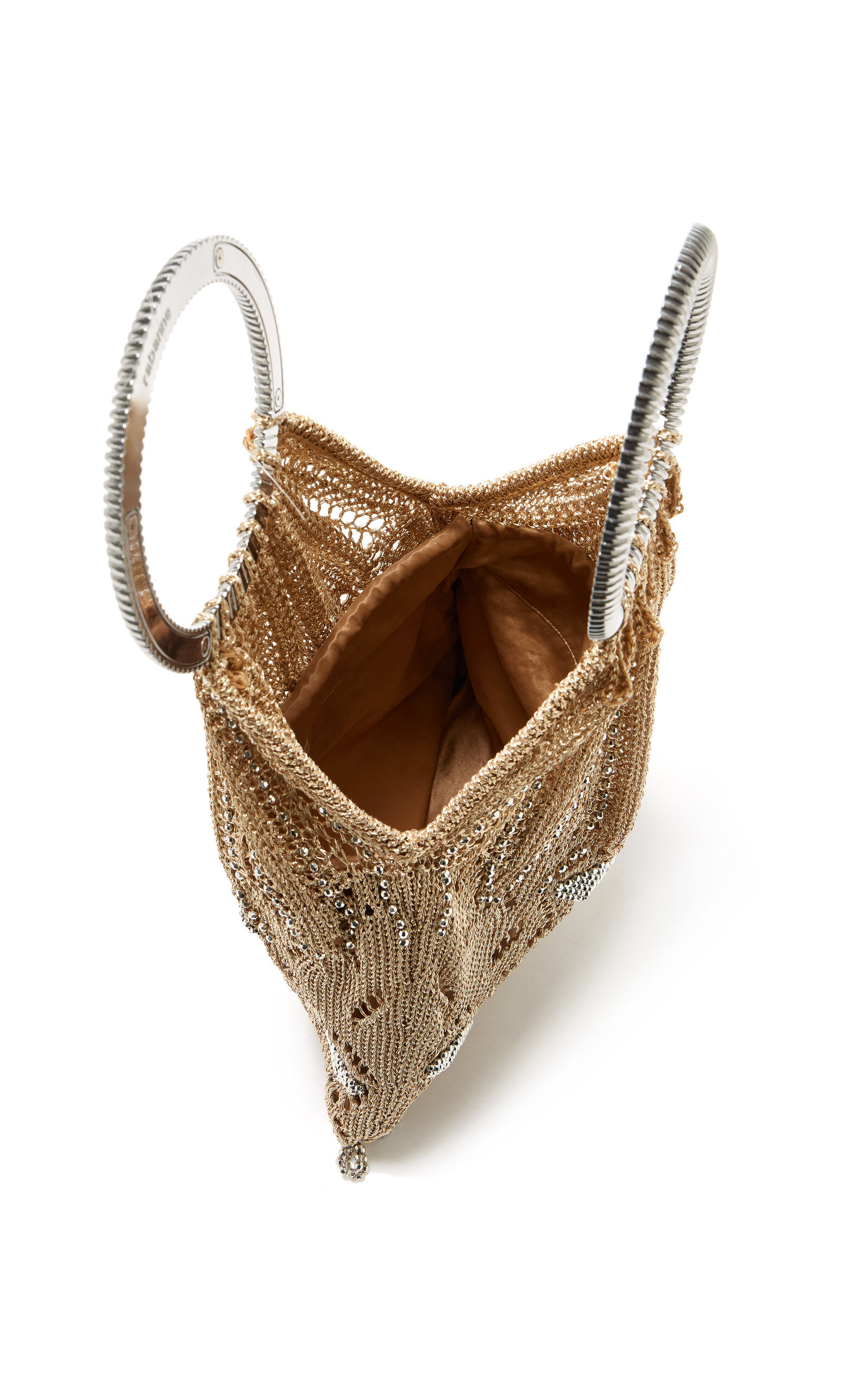 Crystal Mesh Top Handle Bag gold - 5