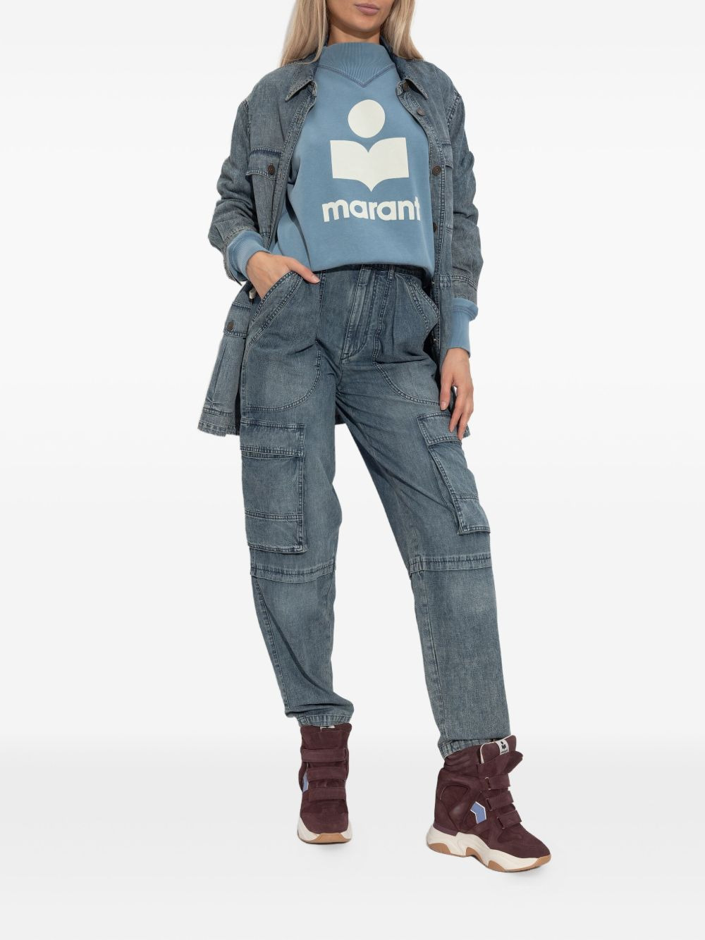 logo-print cotton-blend sweatshirt - 2