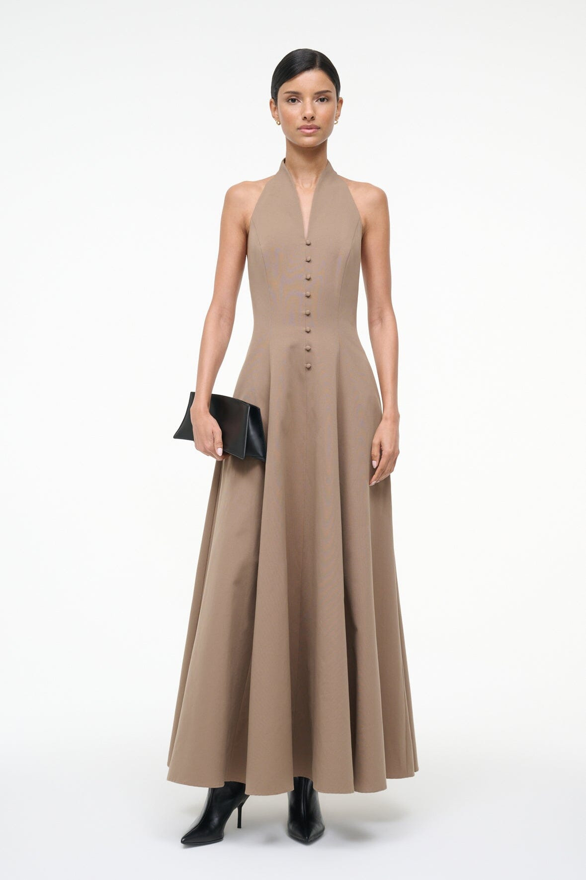 STAUD STELLA DRESS TAUPE - 2