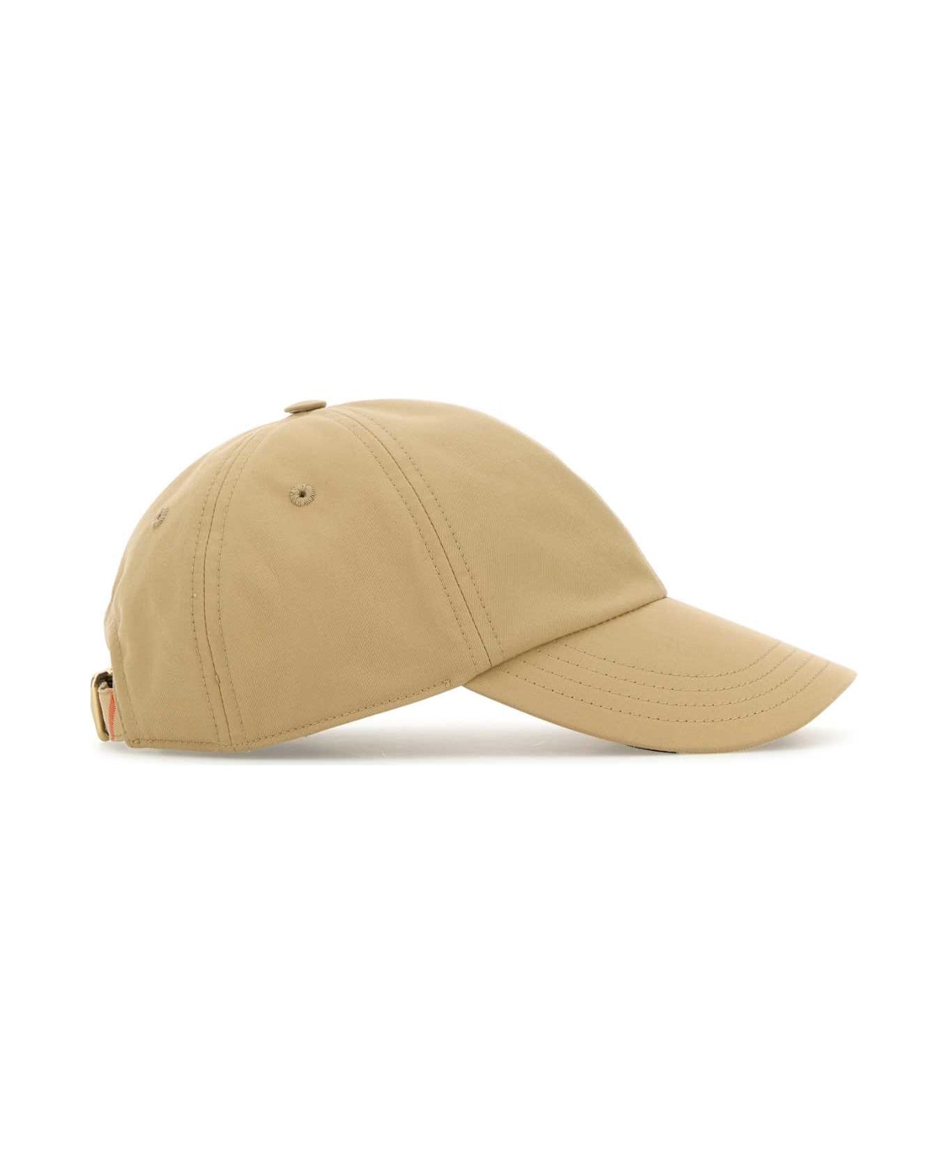 Beige Cotton Baseball Cap - 2