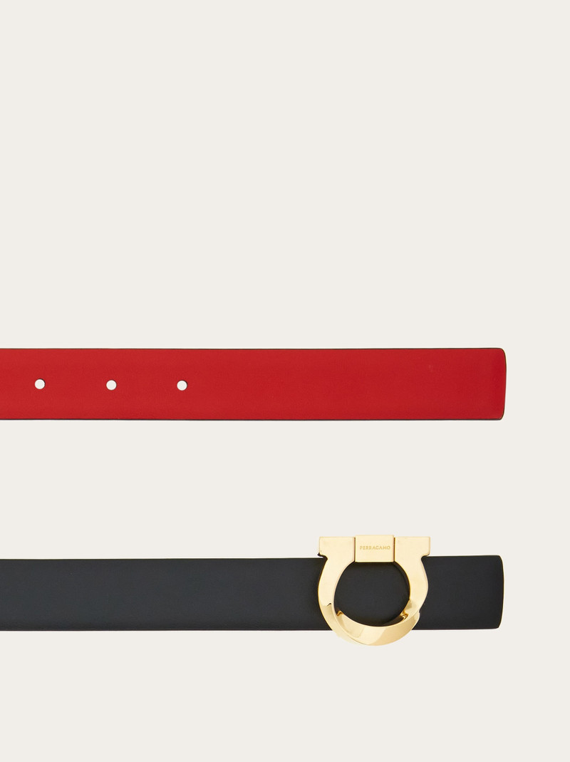 FERRAGAMO Reversible belt with torchon Gancini outlook