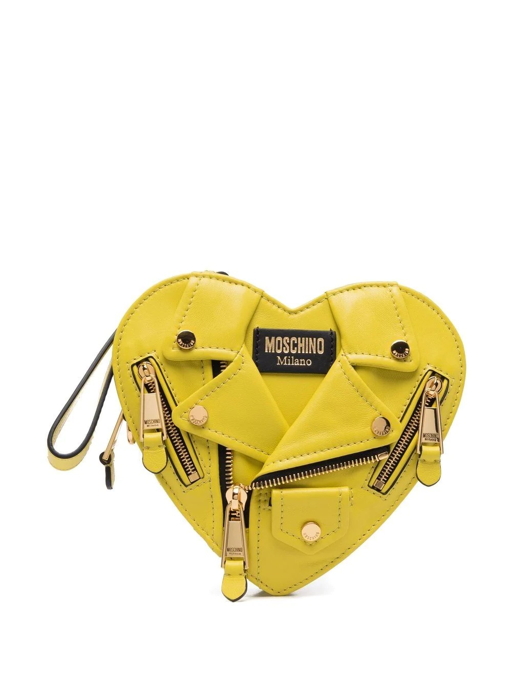 heart-shaped logo clutch bag - 6