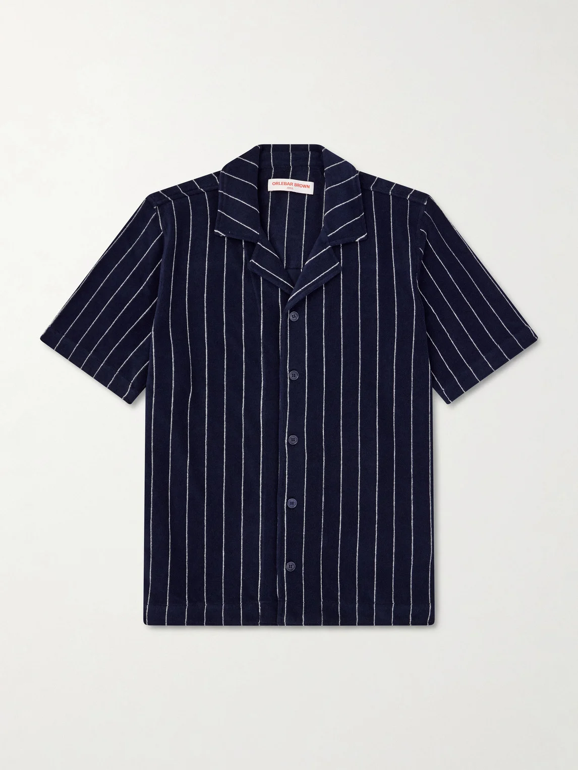 Hawkin Stripe Towelling Cotton Shirt - 1