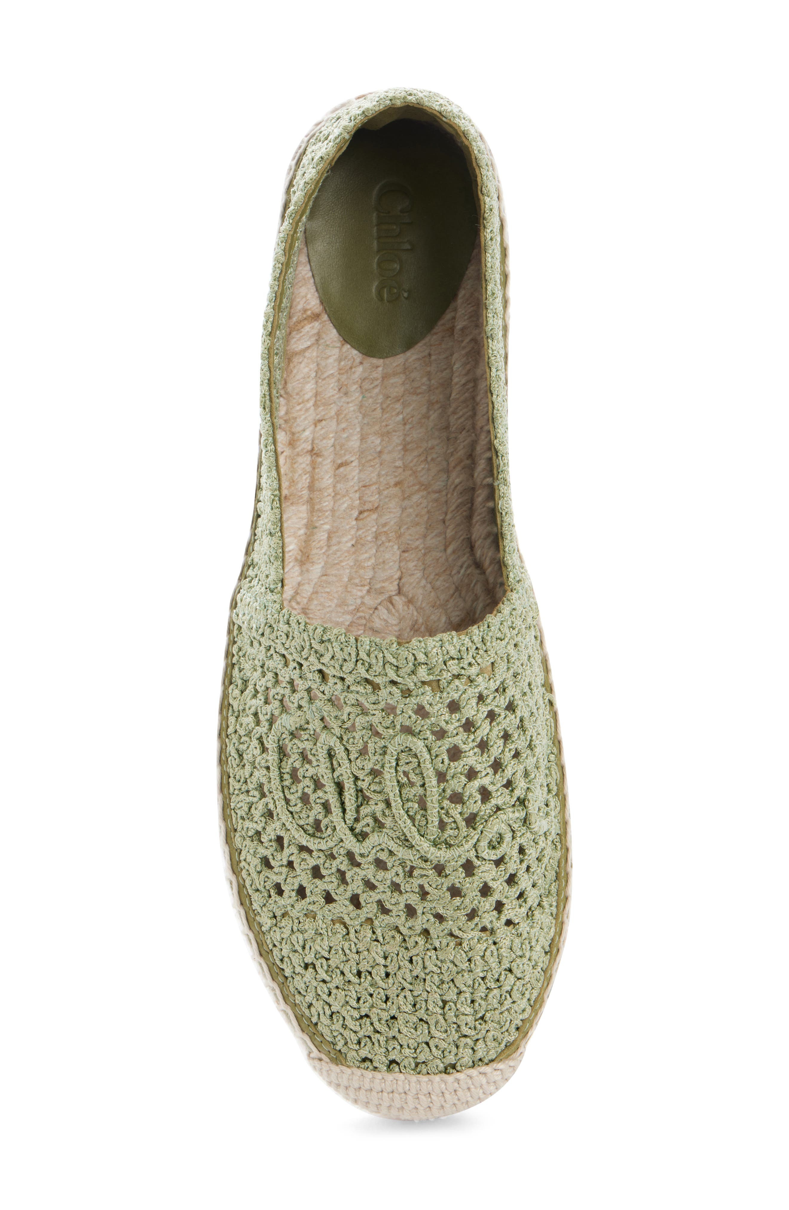 Chloé Isla Logo Espadrille in Mint at Nordstrom - 4