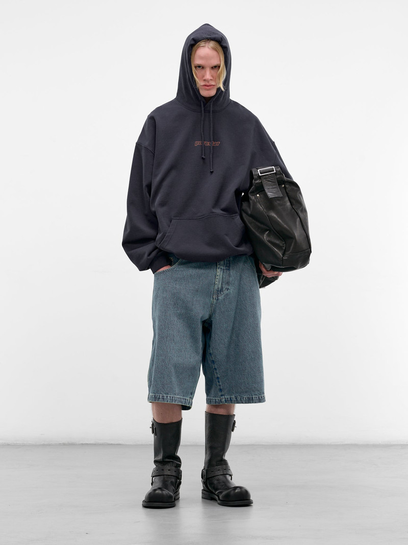 VETEMENTS Blue Denim Biker Cross Shorts outlook