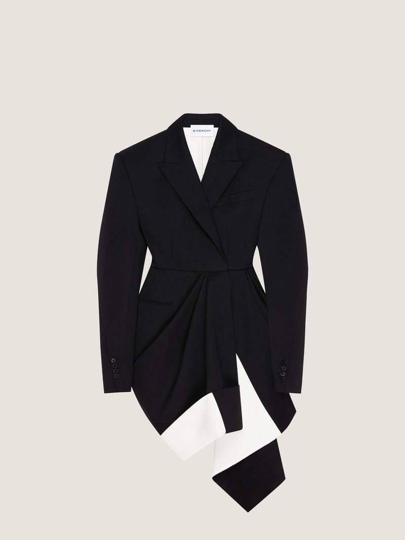 JACKET IN WOOL WITH DRAPED DETAIL 1