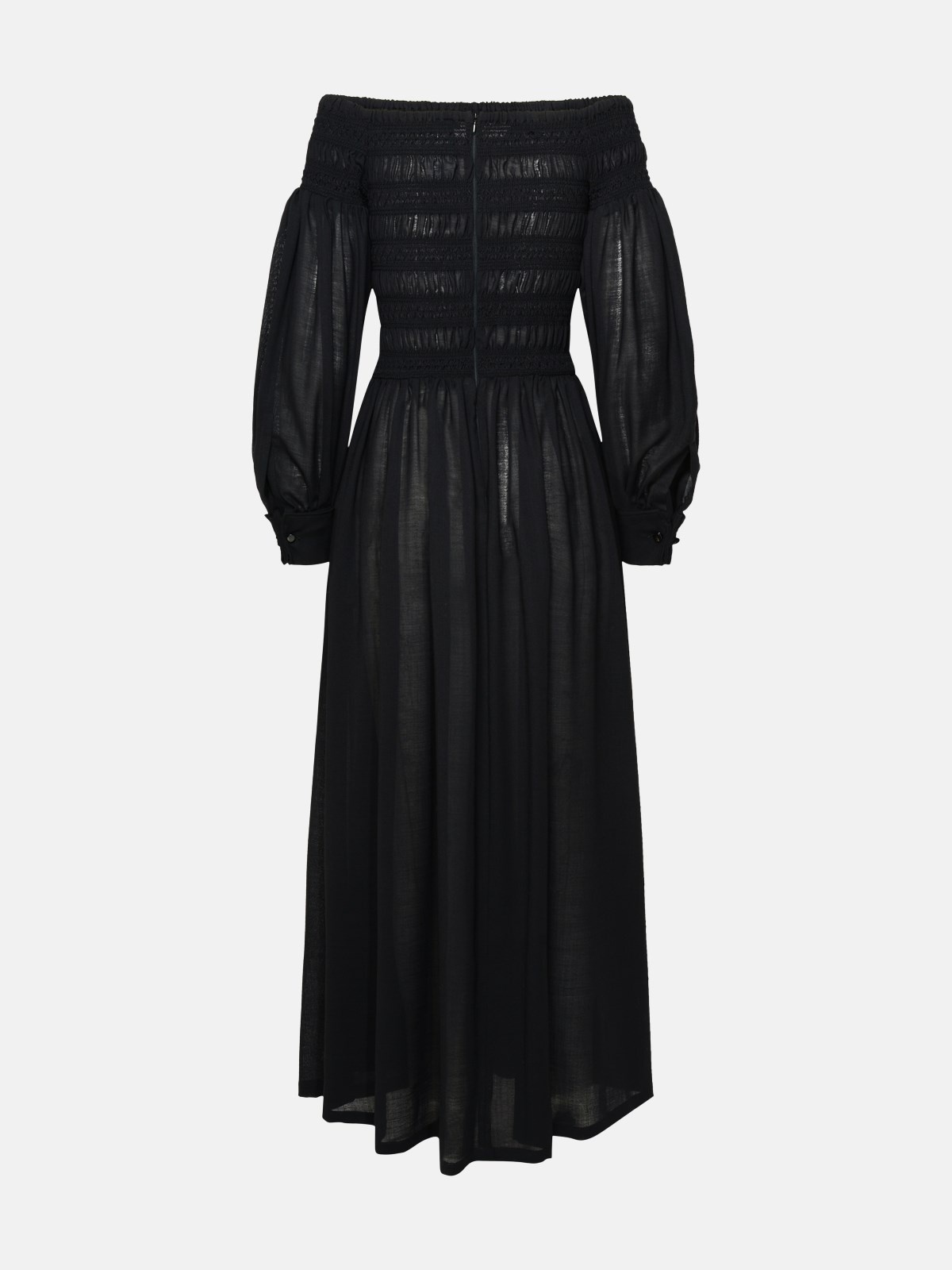 BLACK VIRGIN WOOL DRESS - 3
