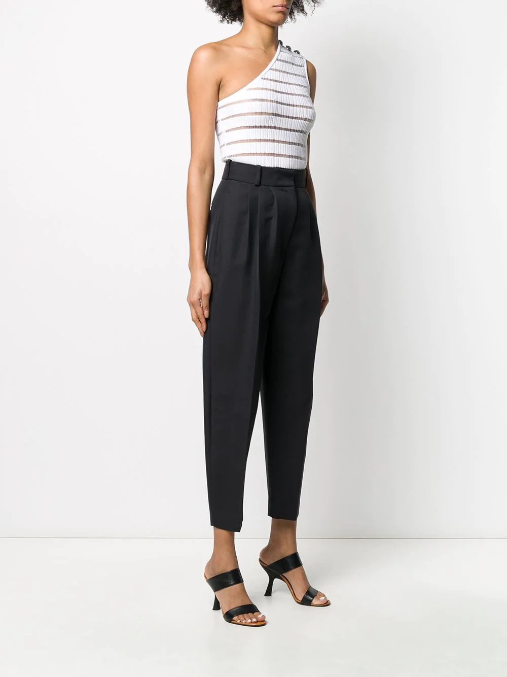 high-waisted cropped harem trousers - 3