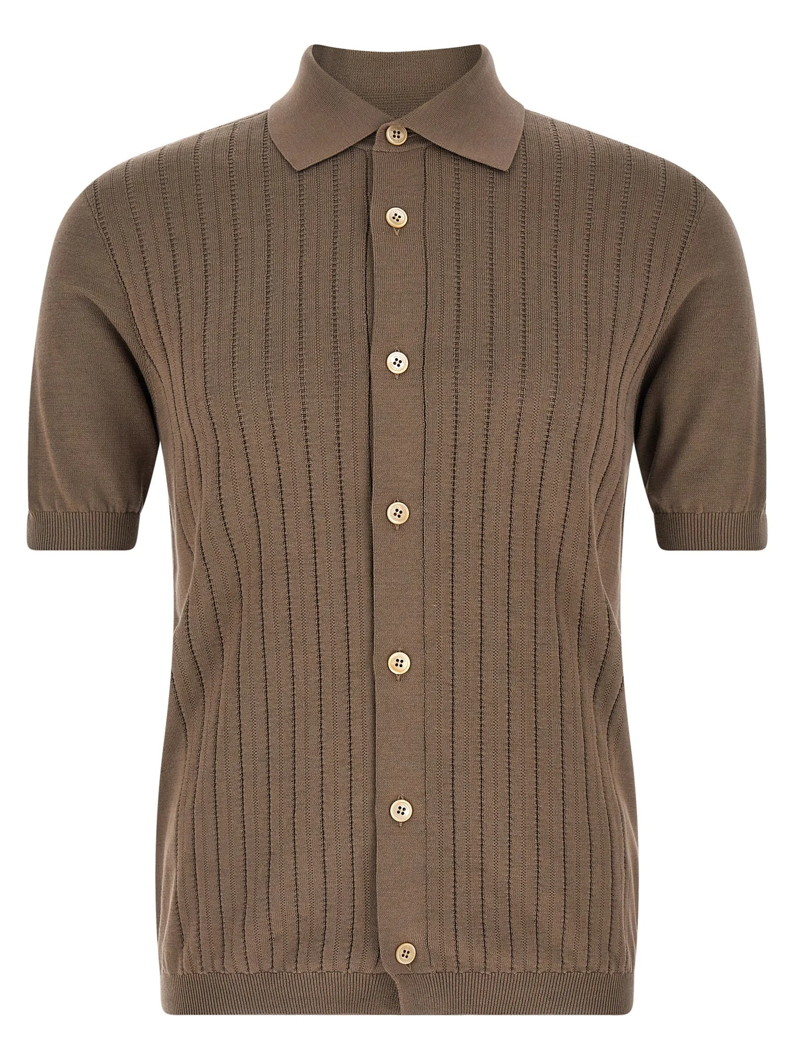 Brunello Cucinelli Men Operated Ribbed Shirt - 1