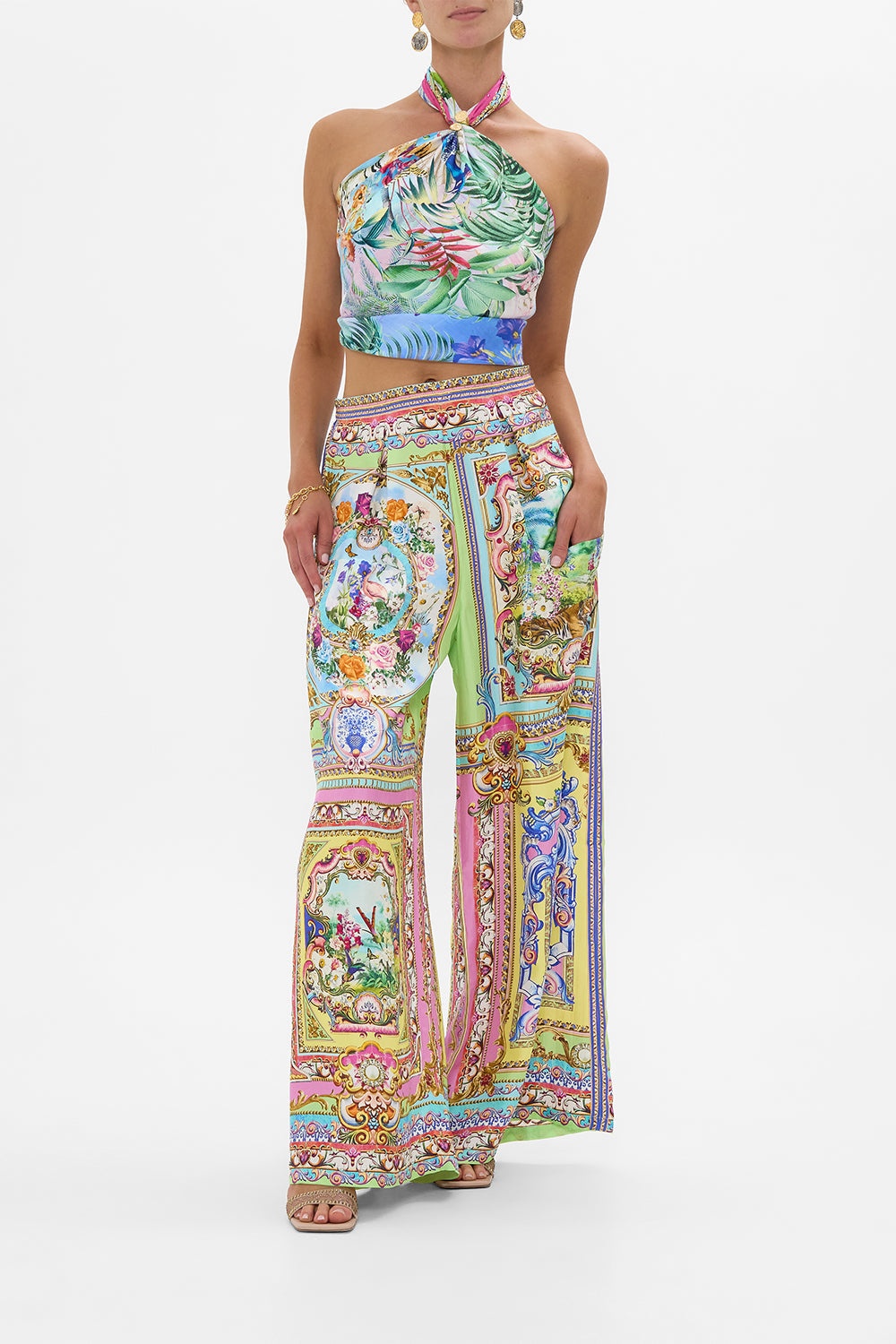 WIDE LEG TROUSER WITH FRONT POCKETS - 2