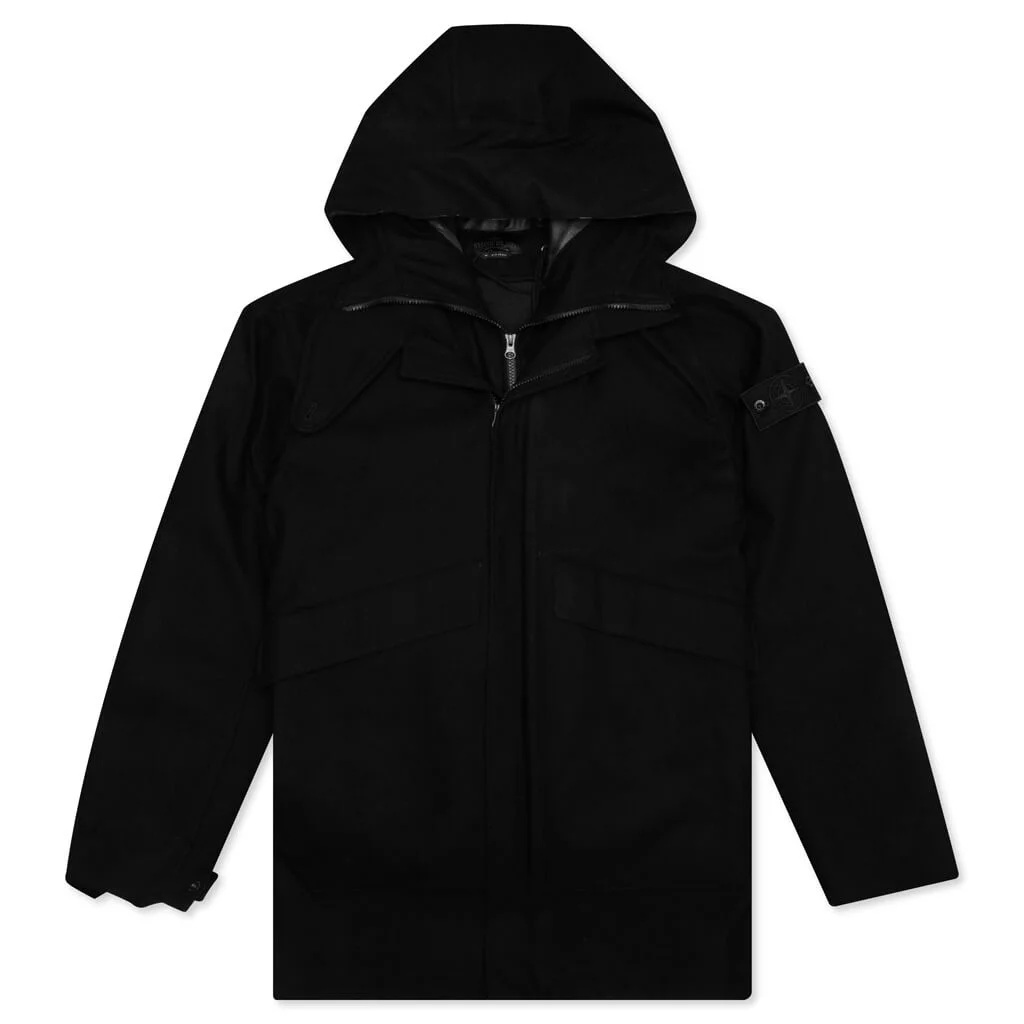 STONE ISLAND REAL DOWN JACKET 442F1 - BLACK - 1