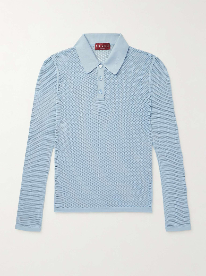 돋을새김된 기술적인 메시 polo 정상 - 1