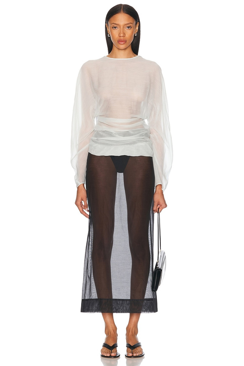 CHRISTOPHER ESBER Latticed Lace Shrug Top outlook