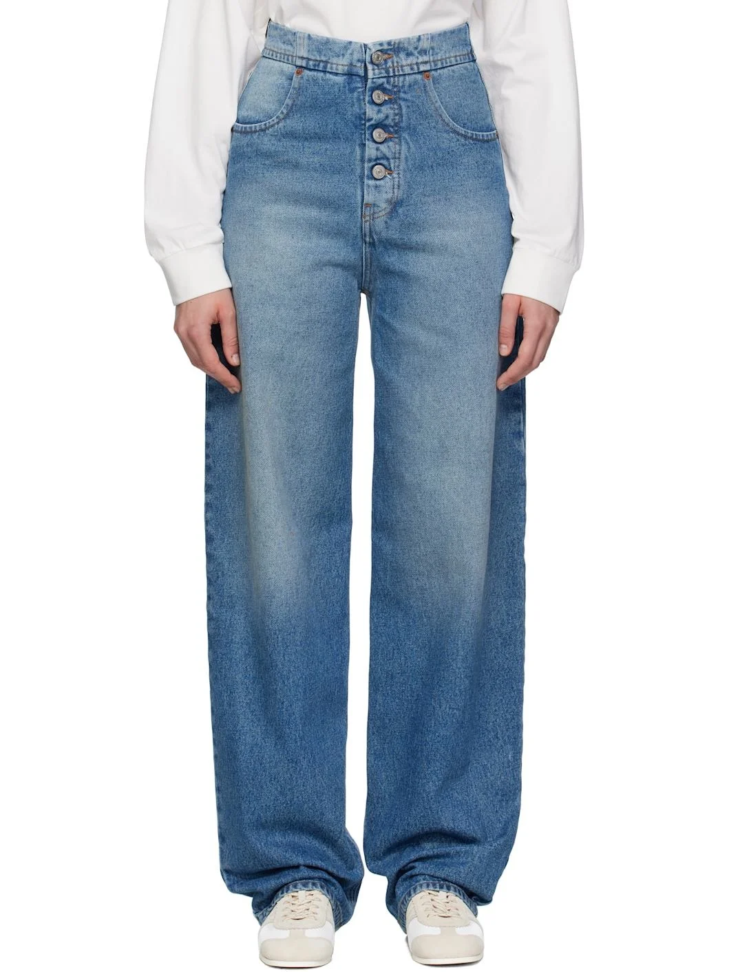 Blue Straight-leg Jeans - 1