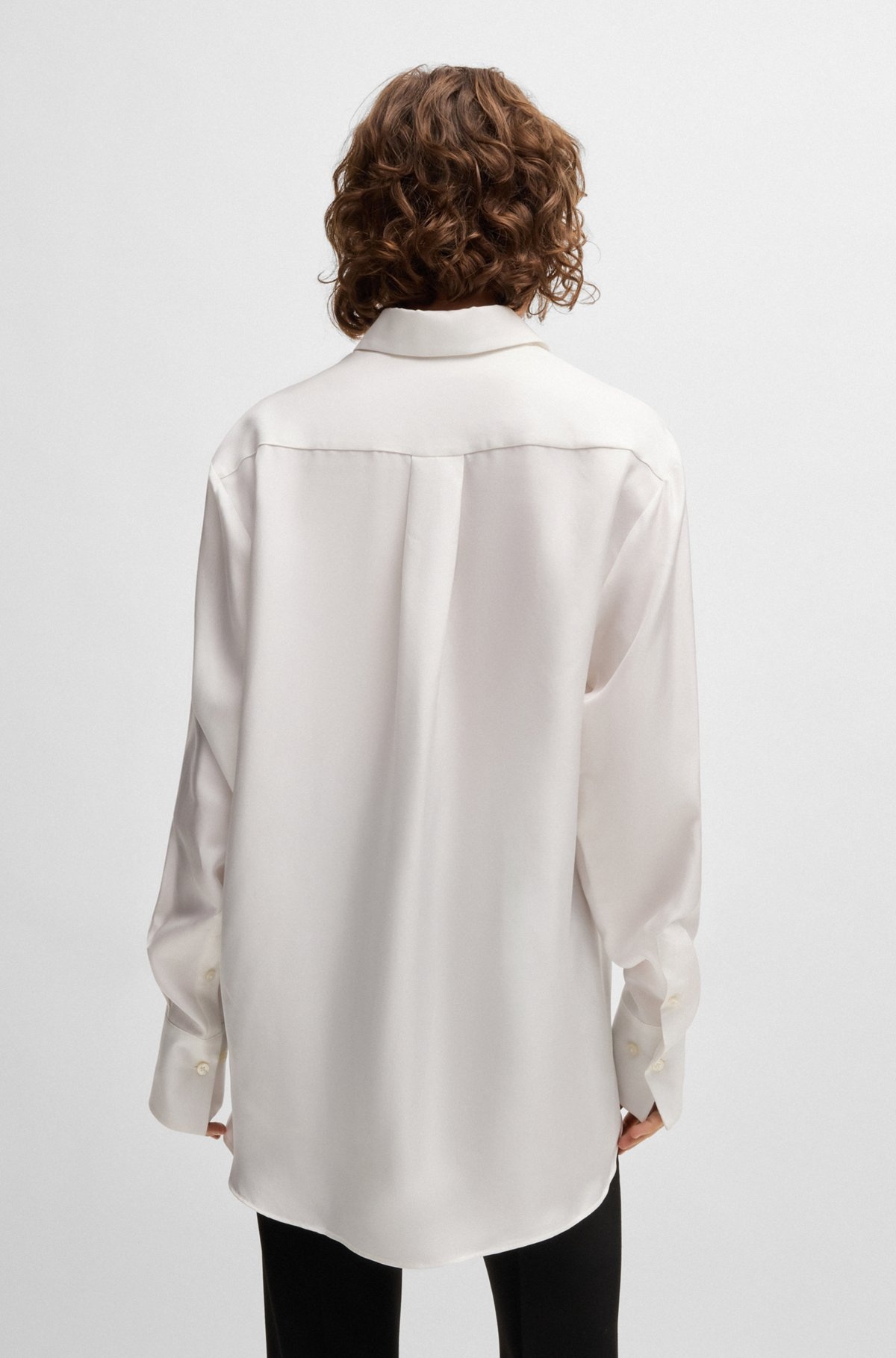 RELAXED-FIT BLOUSE IN SILK TWILL - 5