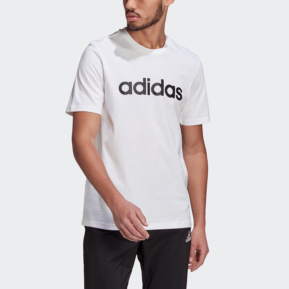 adidas MENS Lin Sports Crew-neck Short Sleeve White GL0058 - 2