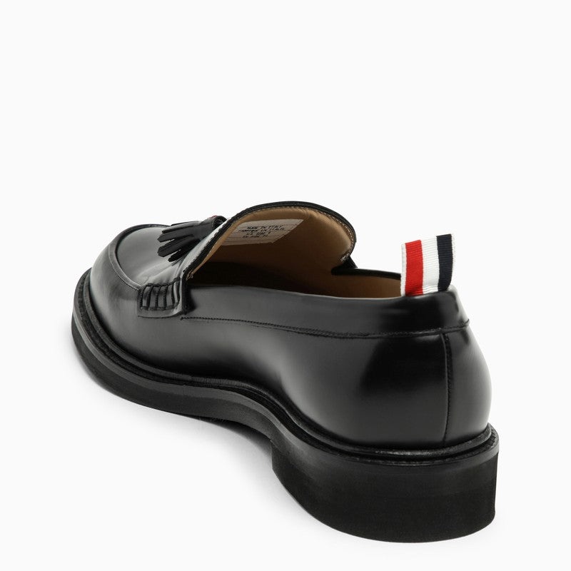 Thom Browne Black Leather Moccasin With Tassels Men - 4