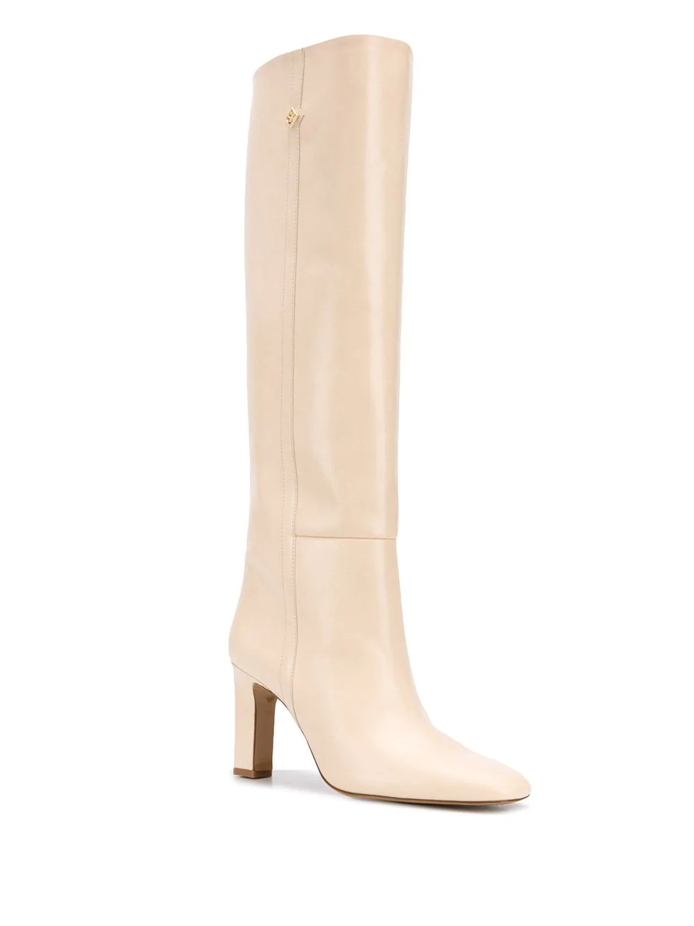 knee-length slip on boots - 2