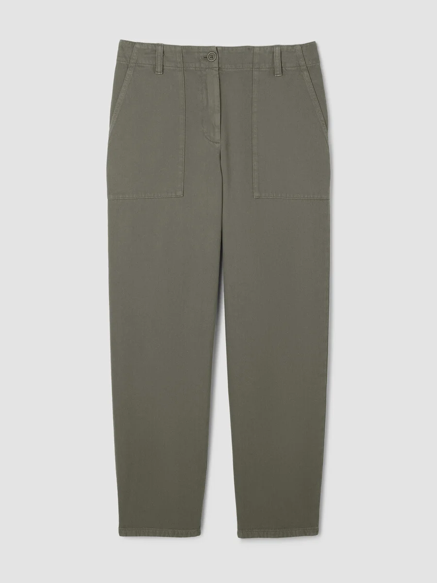 Garment-Dyed Utility Cotton Tapered Pant - 1