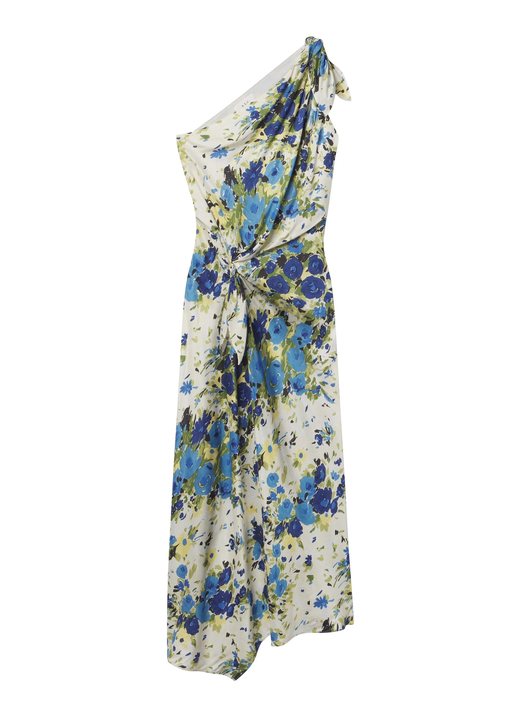 Elliana Floral One Shoulder Midi Dress - 1