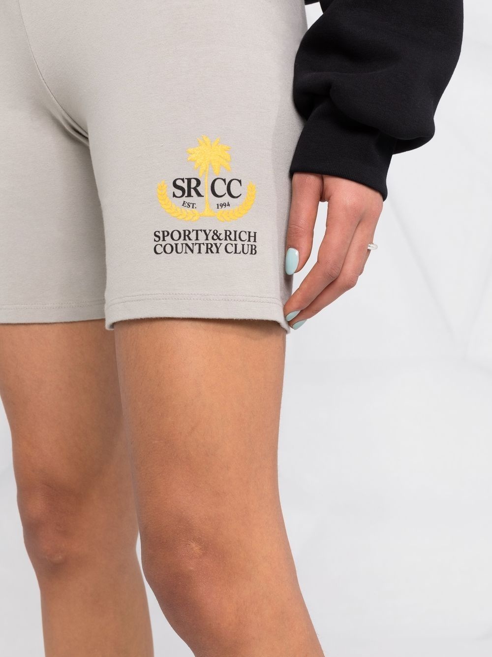 logo-print stretch shorts - 3