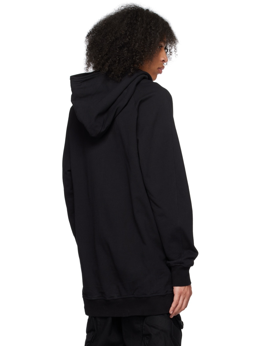 Black Extended Hoodie - 3