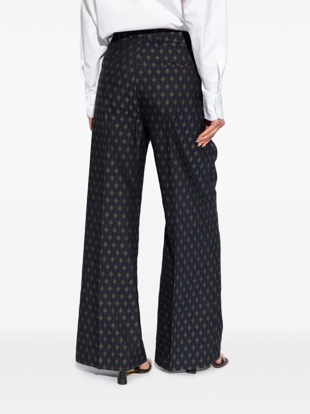 geometric-print palazzo pants - 4