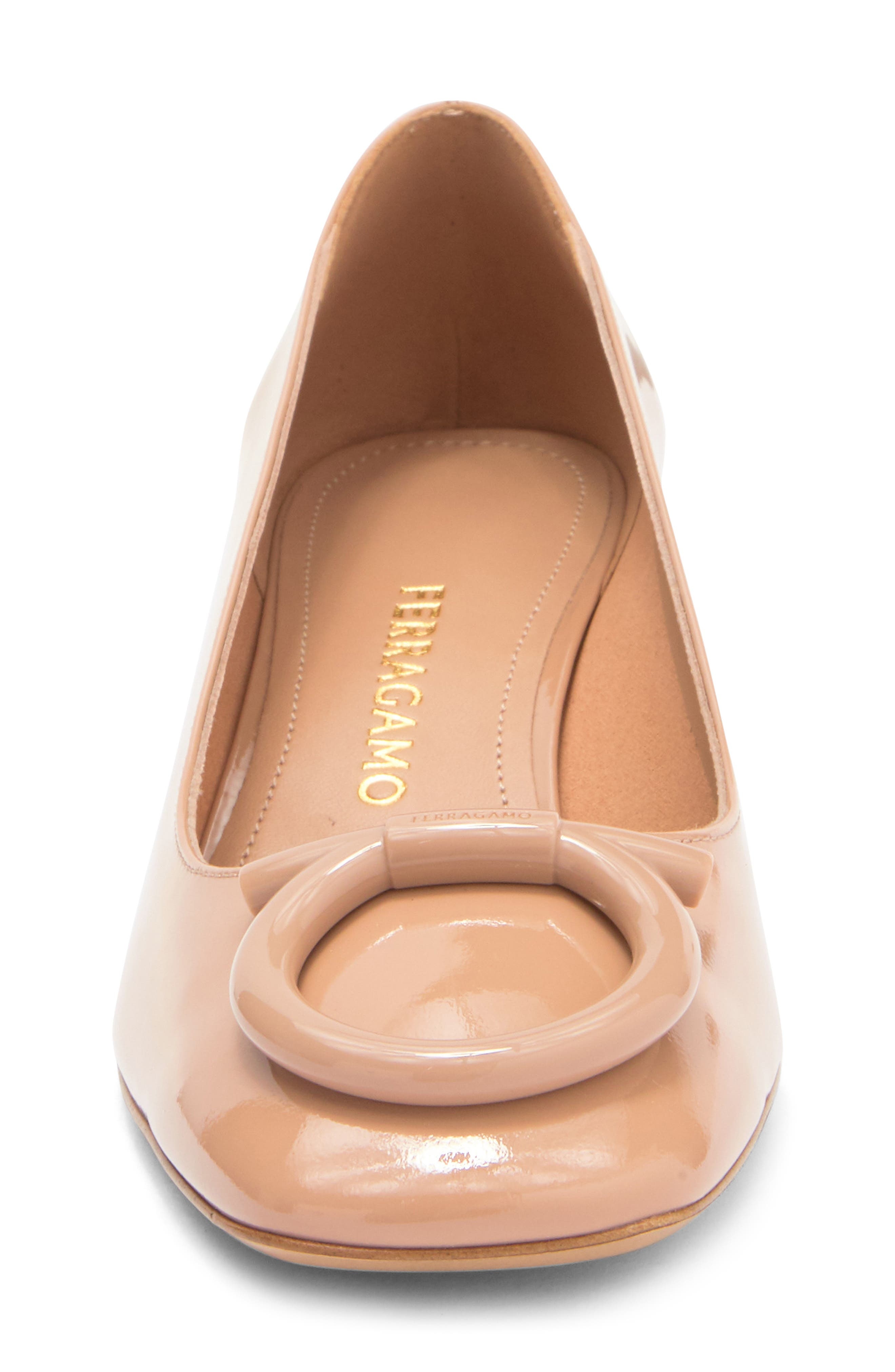 FERRAGAMO Mara Gancio Block Heel Pump in Amaretti at Nordstrom - 4