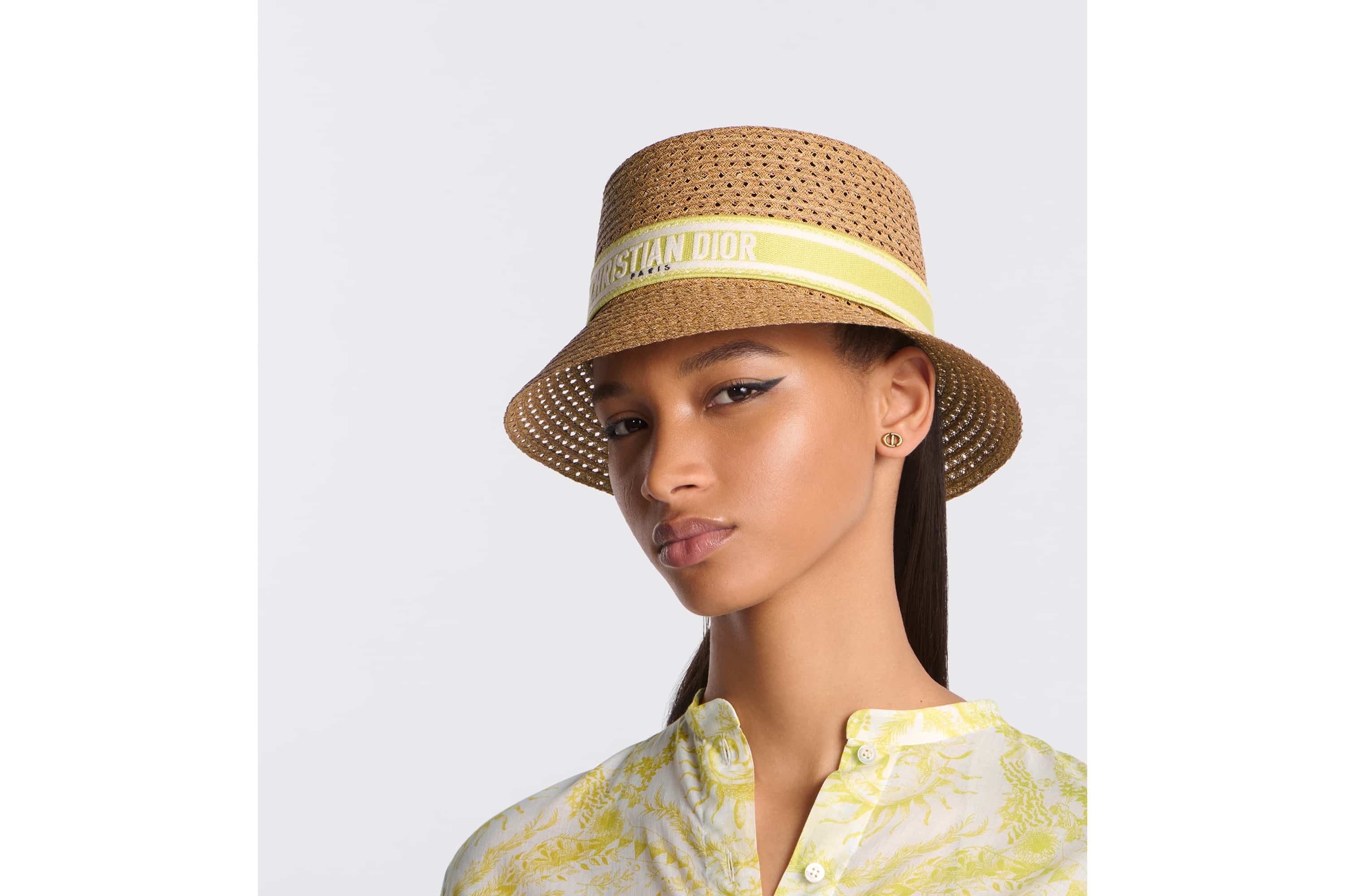 *DIOR*ディオール Dioriviera D-Bobbyボブハット ディオリビエラ Dioriviera D-Bobby Large Brim Bucket Hat Ivory Straw with