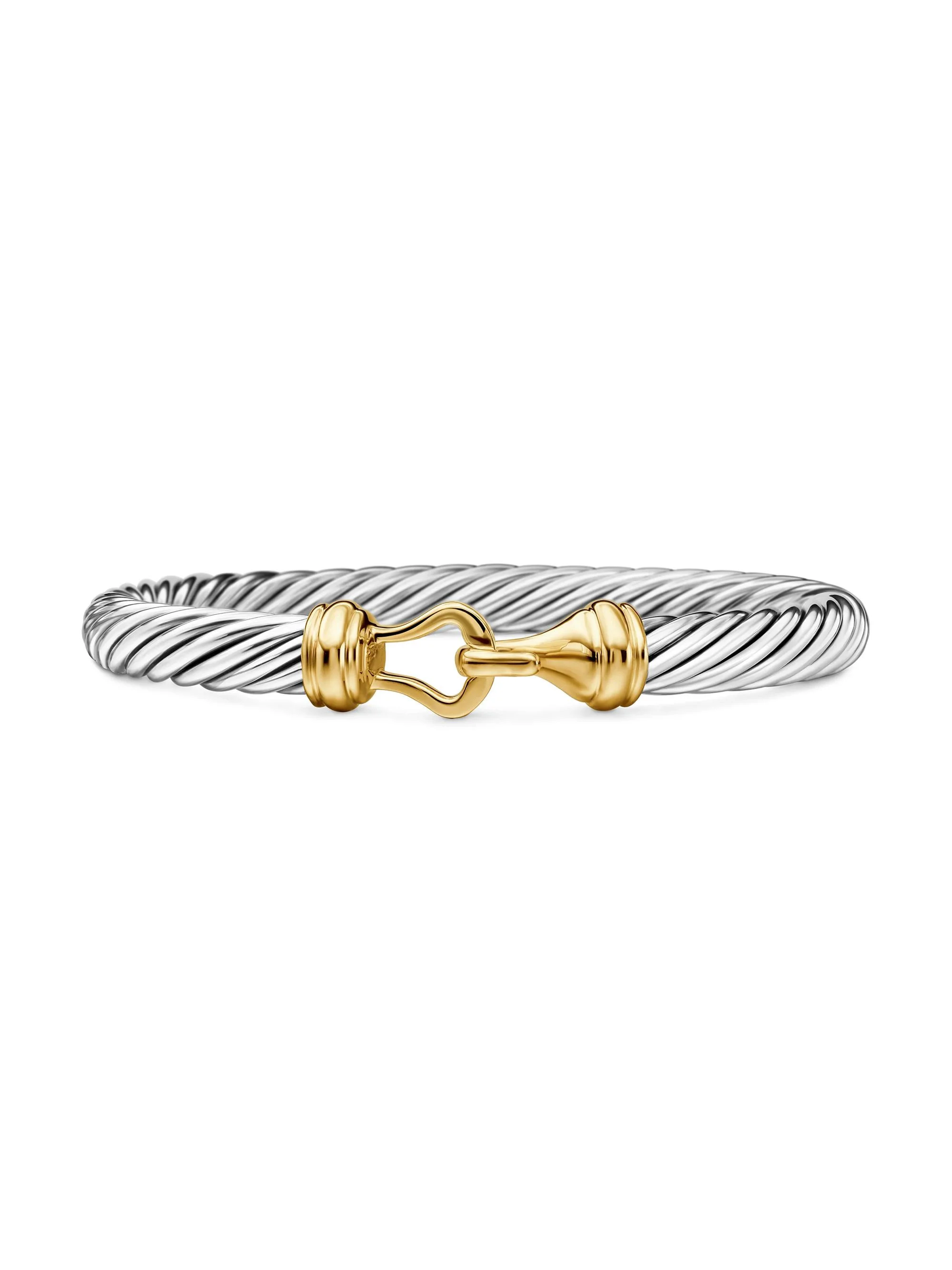 Women's Buckle Classic Cable Bracelet in Sterling Silver - 1