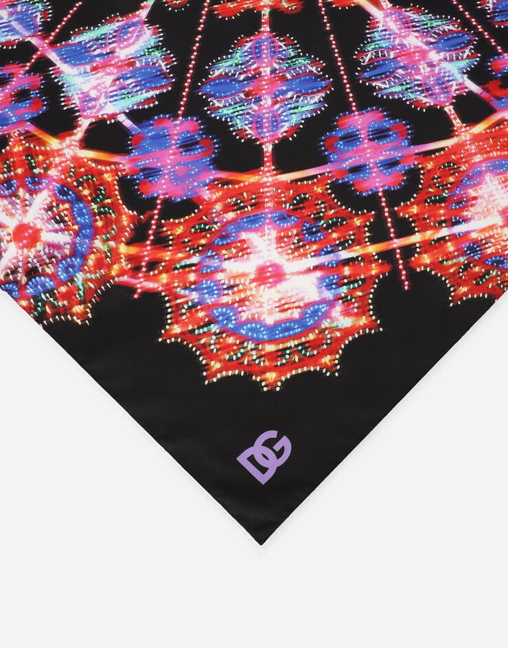 Silk illumination-print bandanna - 3