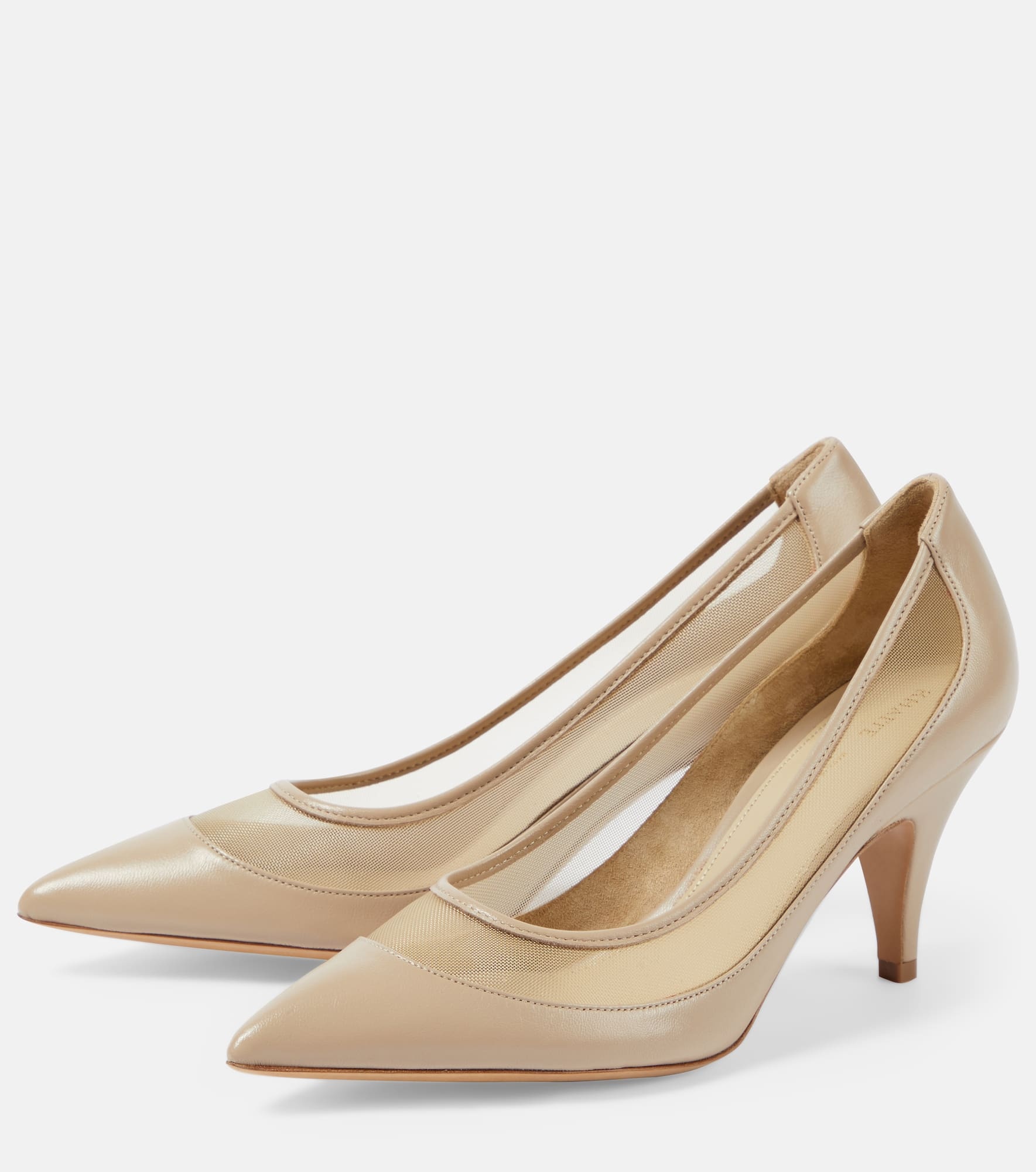 River leather and mesh pumps - 5